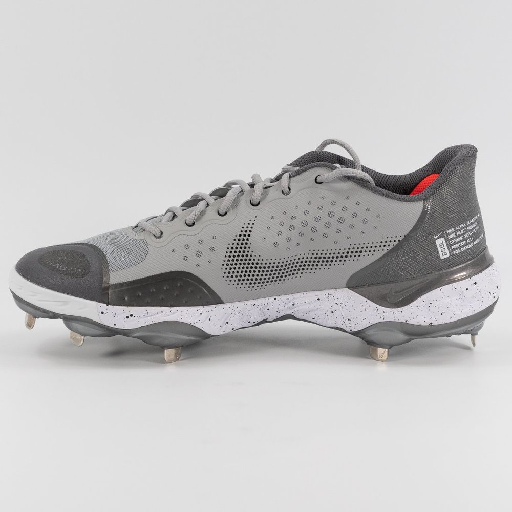 Nike Alpha Huarache Elite 3 Low 'Light Smoke Grey' CK0746-011 Metal Baseball - Picture 3 of 10